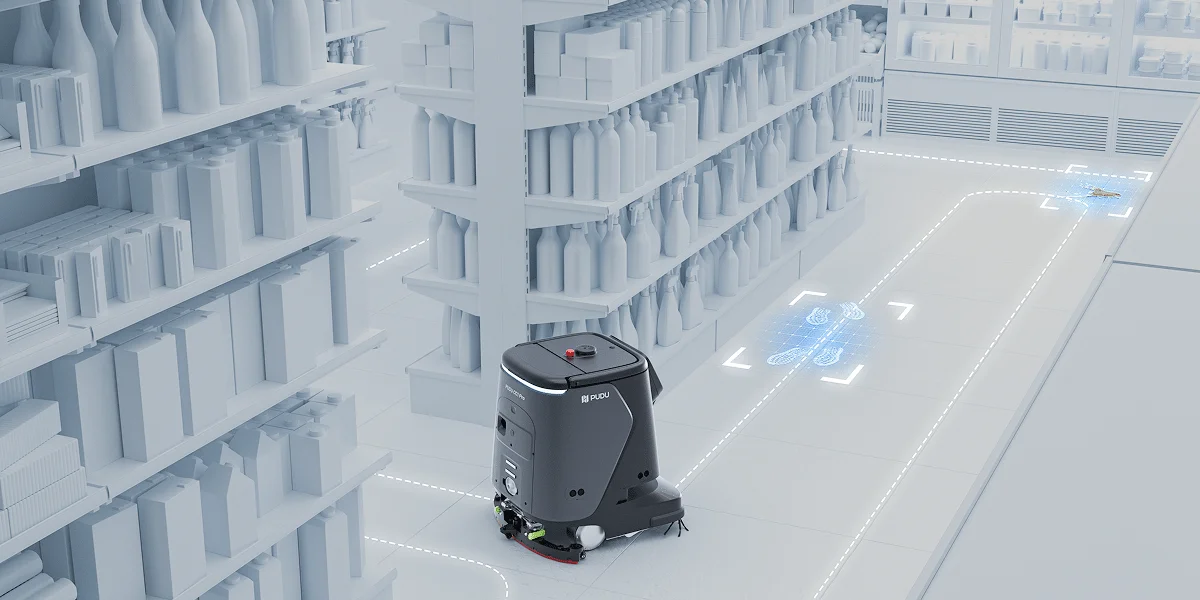 PUDU CC1 Pro - AI Spot Scrubbing