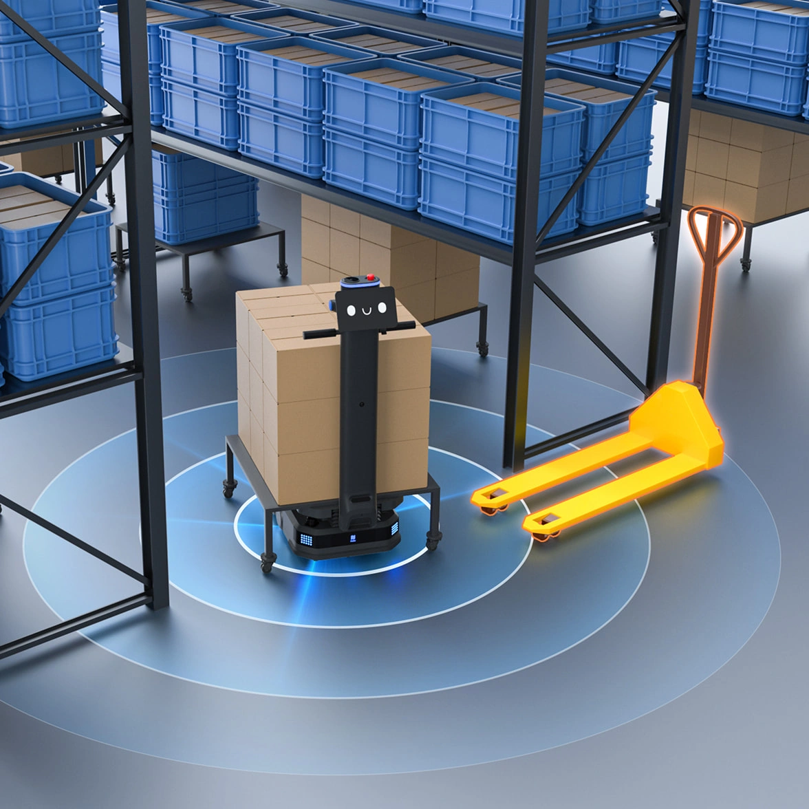PUDU T600 Series - Dynamic Obstacle Avoidance