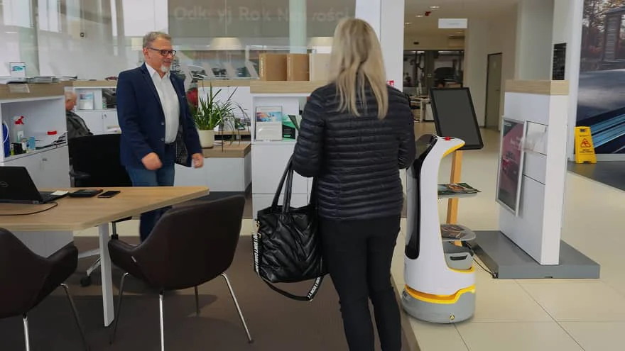 KettyBot offering a welcoming experience to every customer
